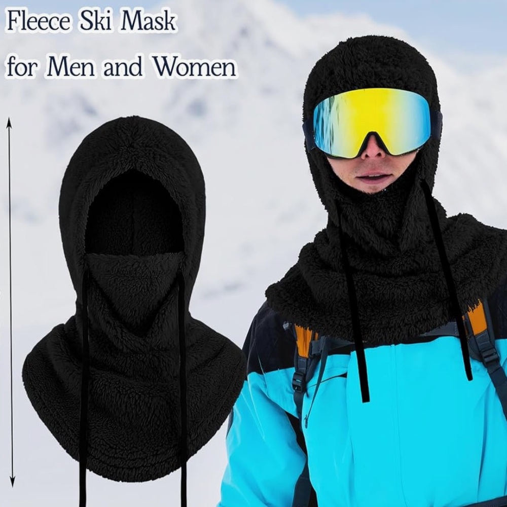 Swiss Tech Black Balaclava Hooded Unisex Scarf Ski Mask